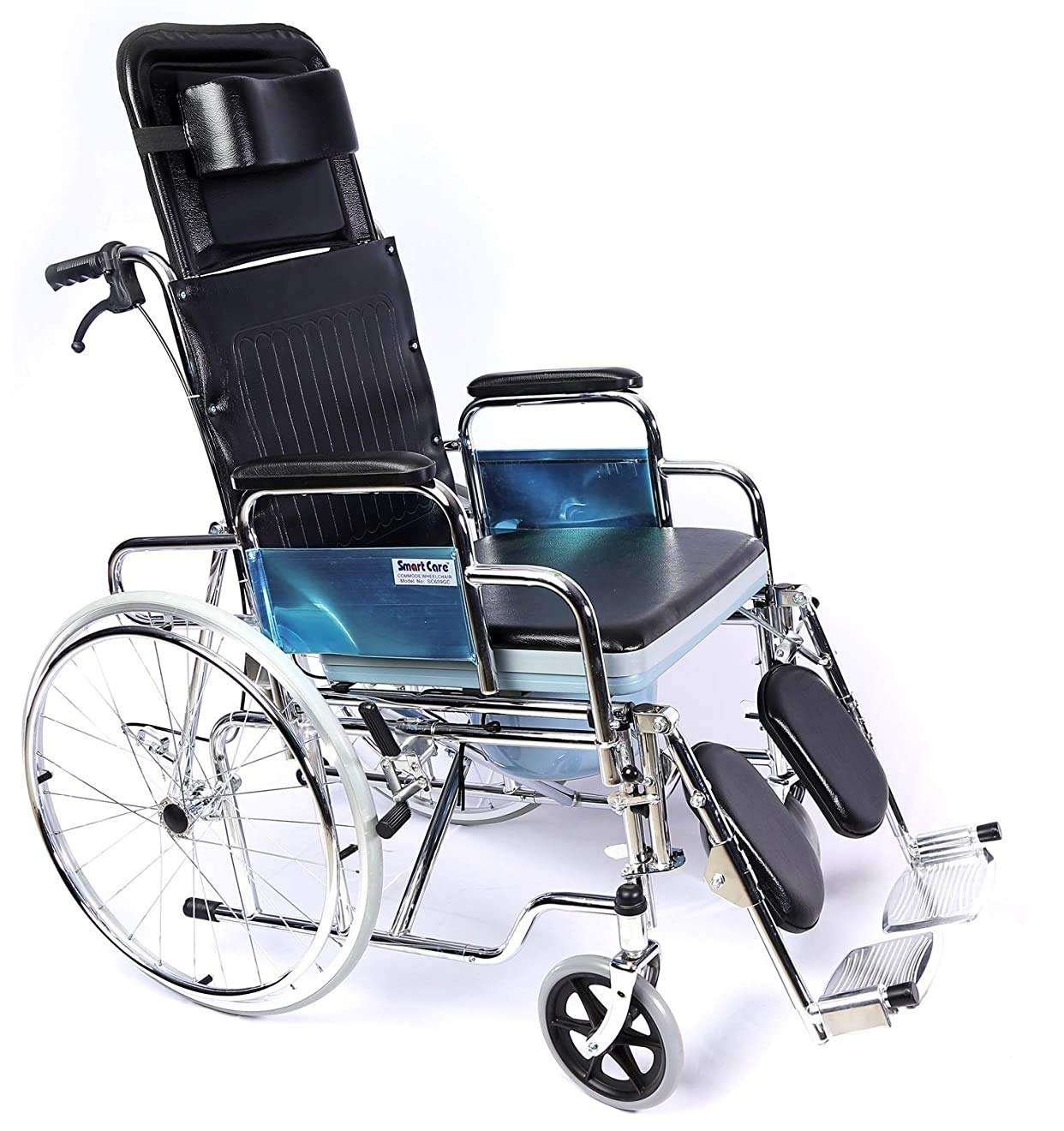 كرسي حمام متحرك مريح للمسنين وذوي الاحتياجات الخاصة - يمكن فتحه سرير